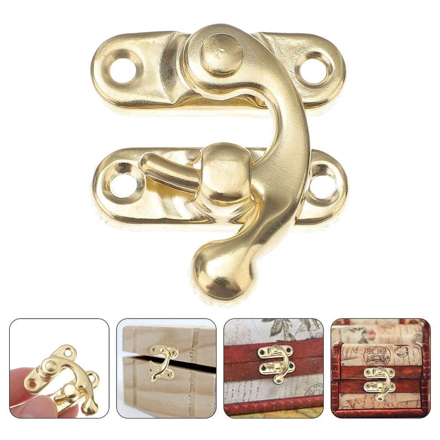 20Pcs Antique Brass Box Toggle Latches with Decorative Hasps for Wood Cabinets
