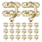 20Pcs Antique Brass Box Toggle Latches with Decorative Hasps for Wood Cabinets