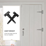 Heavy Duty T-Shape Door Hinges, Black Zinc Alloy, 12 Pieces for and Door Installation