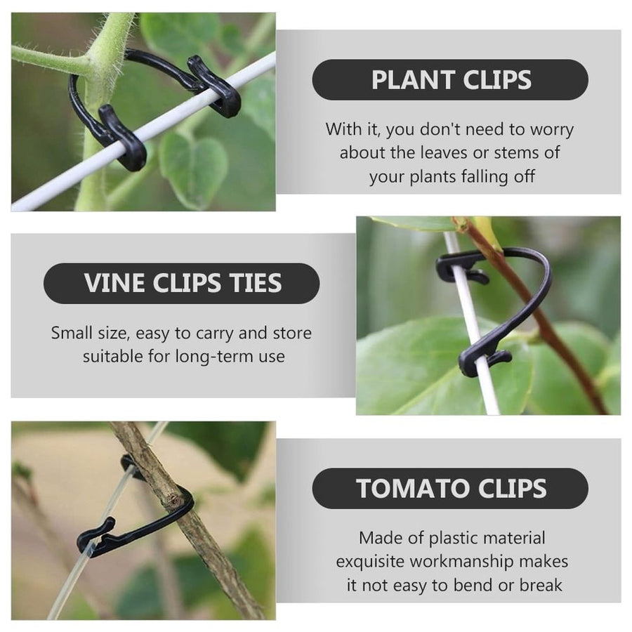 200Pcs Plastic Vine Fixing Clips for Plants Rattan Climbing Trellis Garden Plant Support