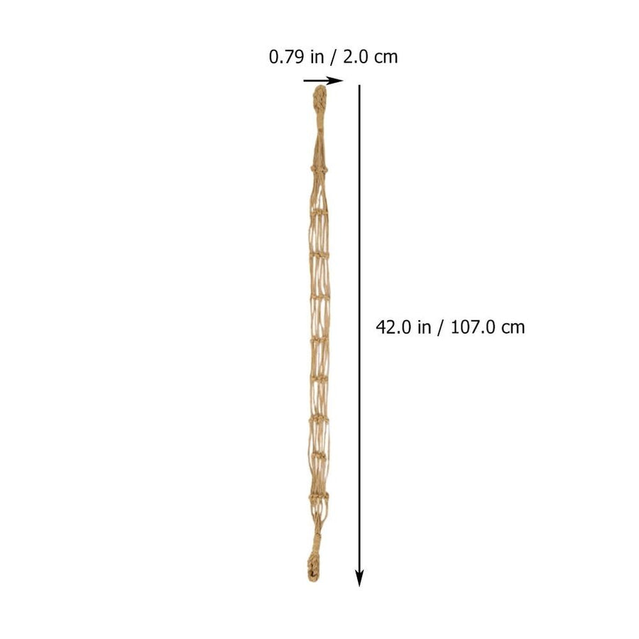 Wall Mounted Brown Hanging Rope Roll Holder for Bedroom and Bathroom Storage, and Space-Saving Design