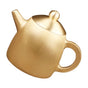 Compact Golden Brass Teapot, Lightweight and Decorative Kettle, Perfect for Home and Office Display