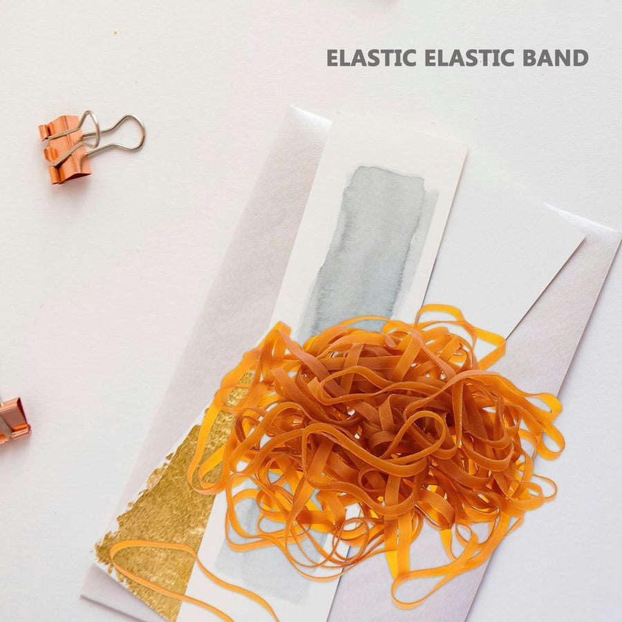 56-Piece Heavy Duty Yellow Elastic Rubber Bands, Wide and Thick for Strong Binding and Secure Hold