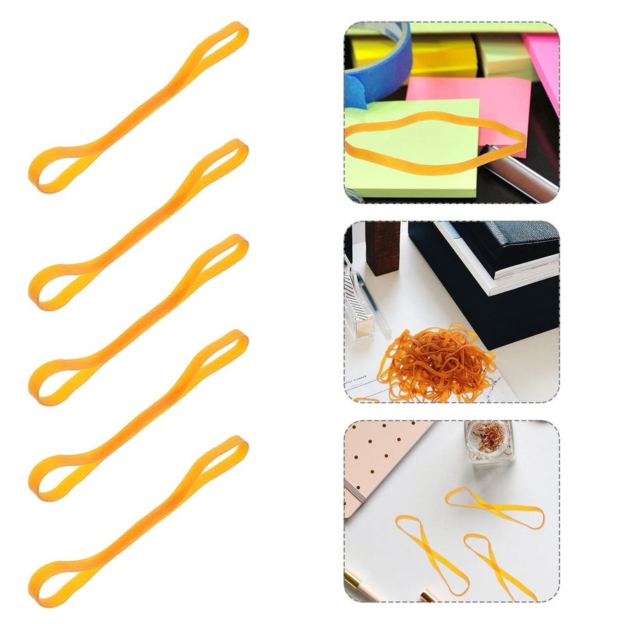 56-Piece Heavy Duty Yellow Elastic Rubber Bands, Wide and Thick for Strong Binding and Secure Hold