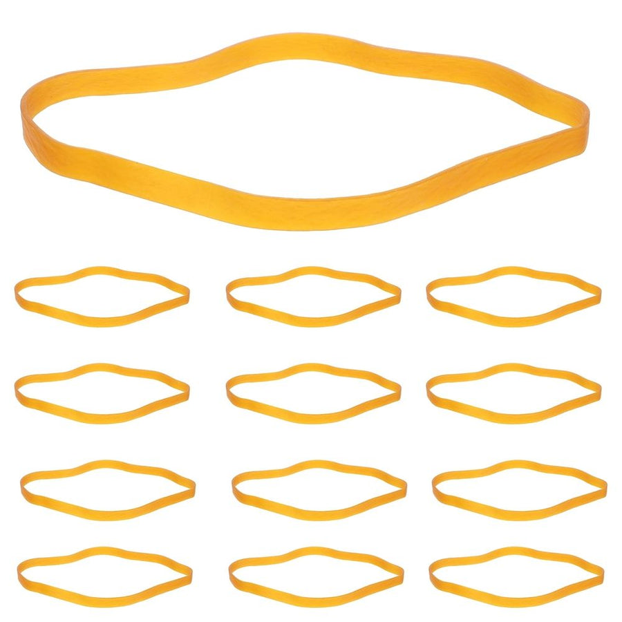 56-Piece Heavy Duty Yellow Elastic Rubber Bands, Wide and Thick for Strong Binding and Secure Hold
