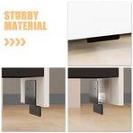 Trash Cabinet Foot Pull 2Pcs Black Carbon Steel For Bathroom Cabinets