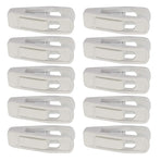 Flocked Velvet Clips, White, Soft and Comfortable, No Marks on Clothes, 10Pcs