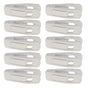 Flocked Velvet Clips, White, Soft and Comfortable, No Marks on Clothes, 10Pcs