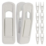 Flocked Velvet Clips, White, Soft and Comfortable, No Marks on Clothes, 10Pcs