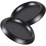 Set of 2 Black Candle Holders for Pillar Candles, Elegant Home Decor