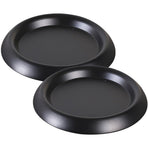 Set of 2 Black Candle Holders for Pillar Candles, Elegant Home Decor