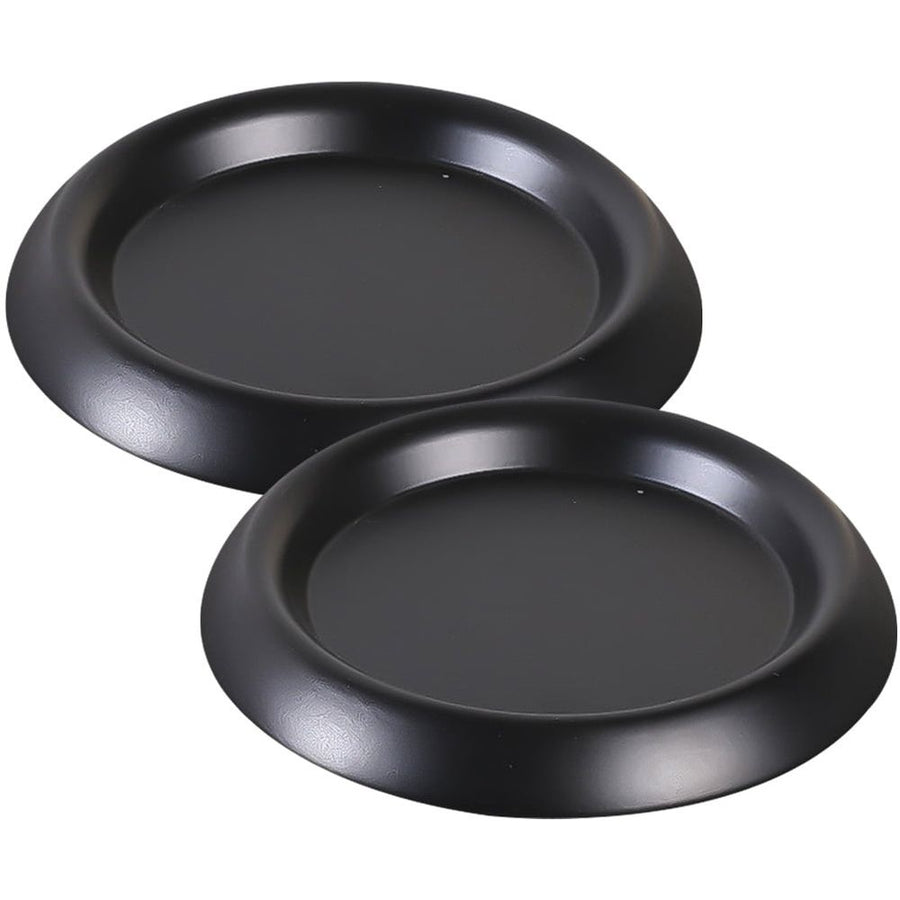 Set of 2 Black Candle Holders for Pillar Candles, Elegant Home Decor