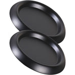 Set of 2 Black Candle Holders for Pillar Candles, Elegant Home Decor
