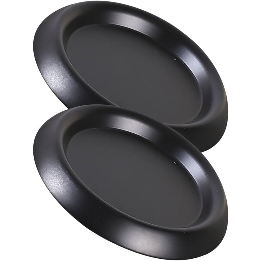 Set of 2 Black Candle Holders for Pillar Candles, Elegant Home Decor