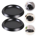 Set of 2 Black Candle Holders for Pillar Candles, Elegant Home Decor