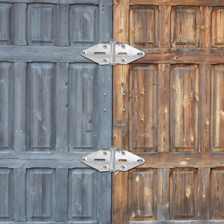 Heavy Duty Garage Door Hinges 2-Pack Plated Iron Spring Loaded for Secure Garage Door