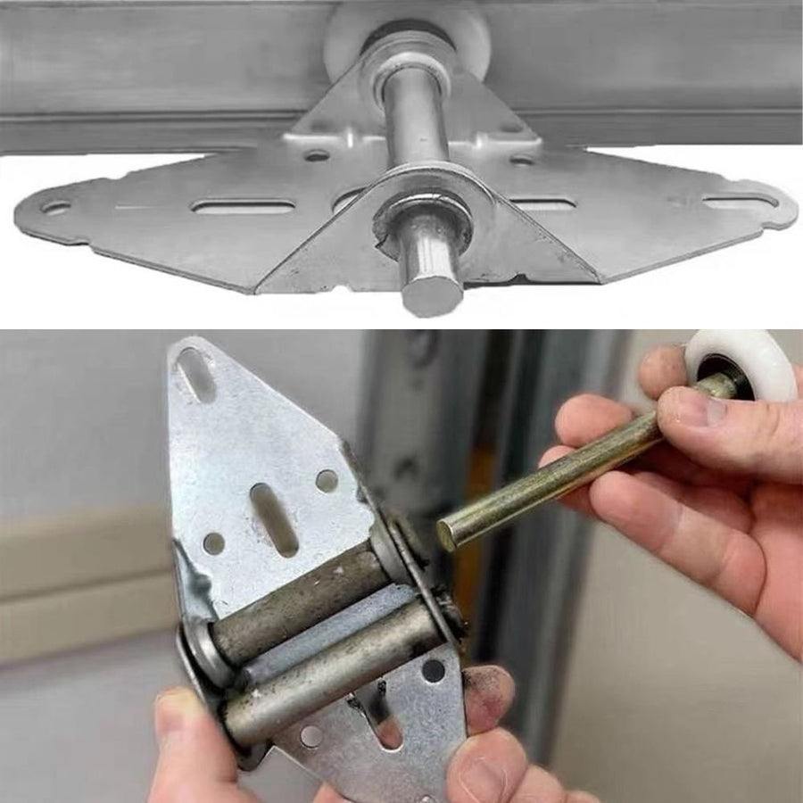 Heavy Duty Garage Door Hinges 2-Pack Plated Iron Spring Loaded for Secure Garage Door