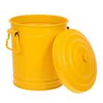 Small Iron Desktop Trash Can with Lid - Stylish and Practical Mini Garbage Bin for Office and Home Use