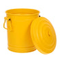 Small Iron Desktop Trash Can with Lid - Stylish and Practical Mini Garbage Bin for Office and Home Use