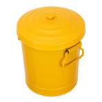 Small Iron Desktop Trash Can with Lid - Stylish and Practical Mini Garbage Bin for Office and Home Use