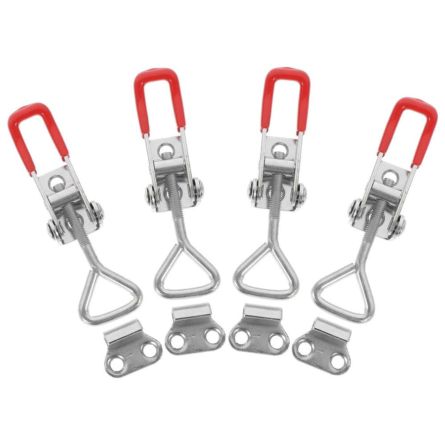 Set of 4 Heavy Duty Quick Release Toggle Clamp Latches Steel for Secure Storage Box Fastening