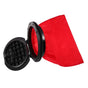 Black ABS Kayak Round Hatch Cover with Seal and Removable Red Storage Bag for Marine Use
