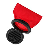 Black ABS Kayak Round Hatch Cover with Seal and Removable Red Storage Bag for Marine Use