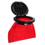 Black ABS Kayak Round Hatch Cover with Seal and Removable Red Storage Bag for Marine Use