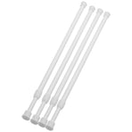 4Pcs Adjustable Window Security Bars with Anti Slip Rubber White for Home Safety