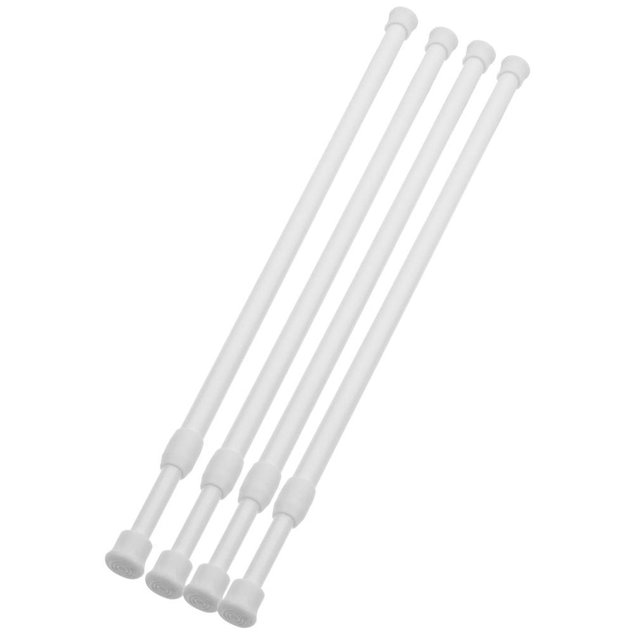 4Pcs Adjustable Window Security Bars with Anti Slip Rubber White for Home Safety