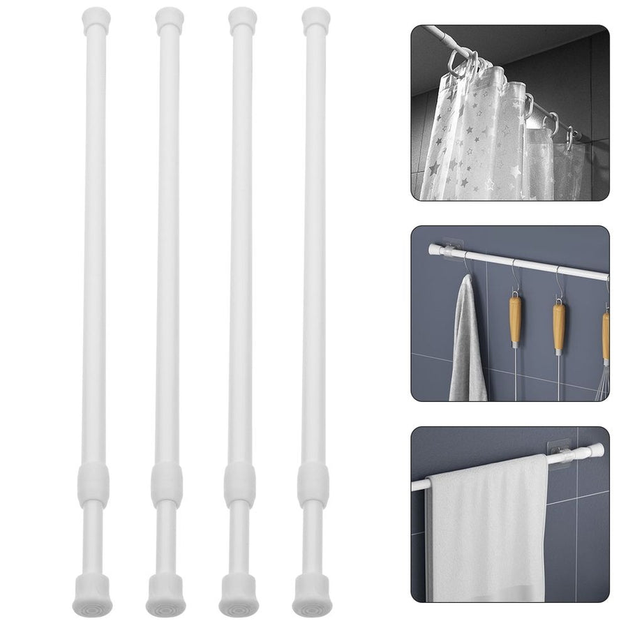 4Pcs Adjustable Window Security Bars with Anti Slip Rubber White for Home Safety