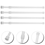 4Pcs Adjustable Window Security Bars with Anti Slip Rubber White for Home Safety