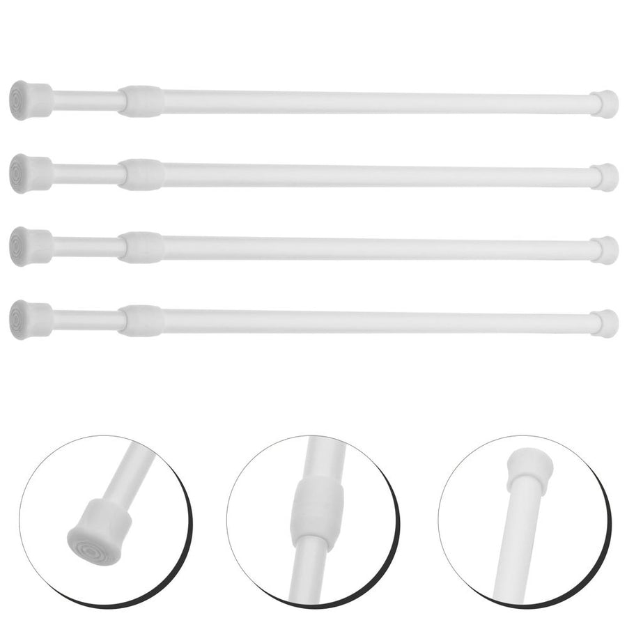 4Pcs Adjustable Window Security Bars with Anti Slip Rubber White for Home Safety