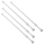 4Pcs Adjustable Window Security Bars with Anti Slip Rubber White for Home Safety