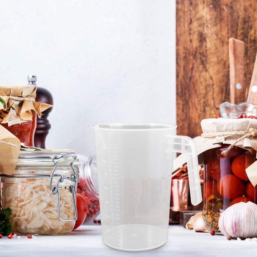 Large Capacity Transparent Measuring Mixing Cup with Handle Suitable for Bakery and Kitchen