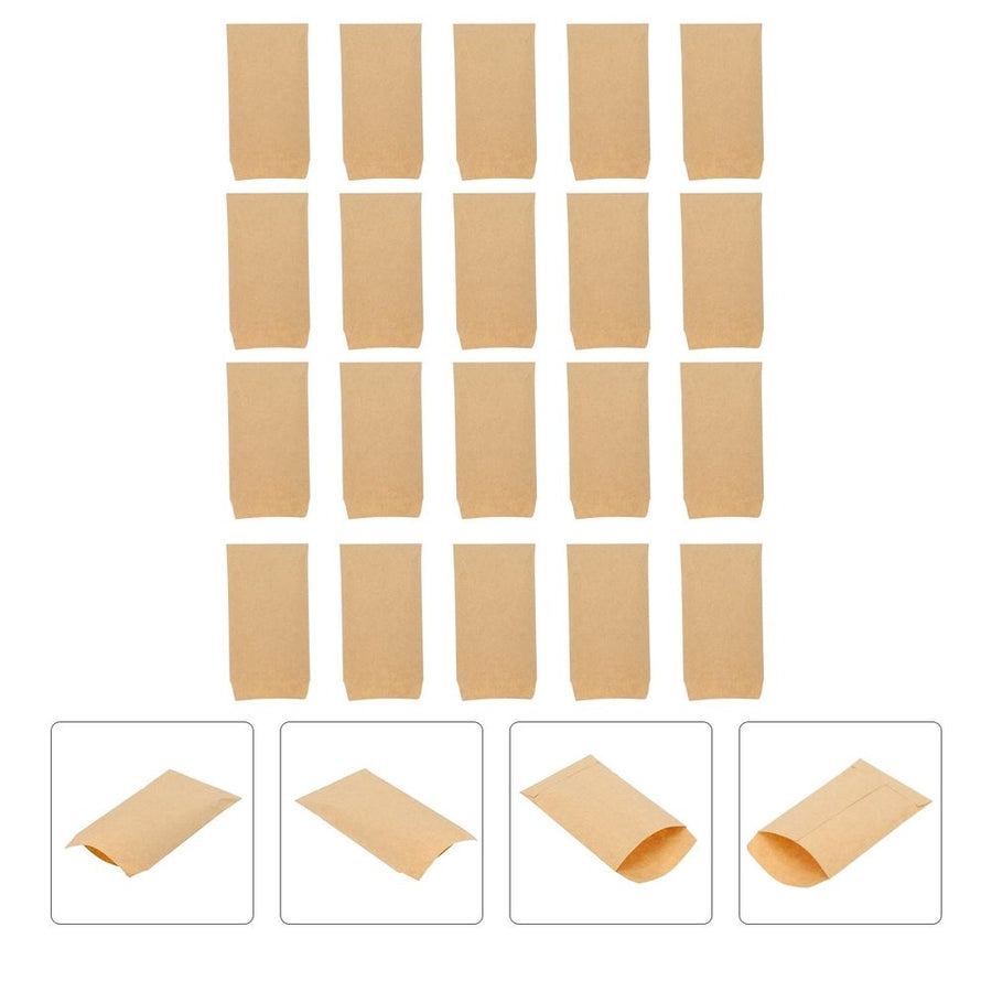 100Pcs Khaki Kraft Paper for Seed Storage and Food Grade Bags