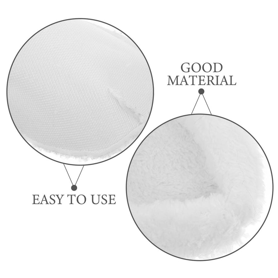 White Plush Winter Insoles for Rain Boots Warm Lining Inserts 1Set