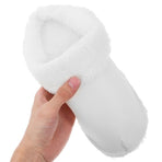 White Plush Winter Insoles for Rain Boots Warm Lining Inserts 1Set