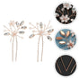 Rose Bridal Hair Pins with , 2 Pieces Elegant Wedding and Party Accessories