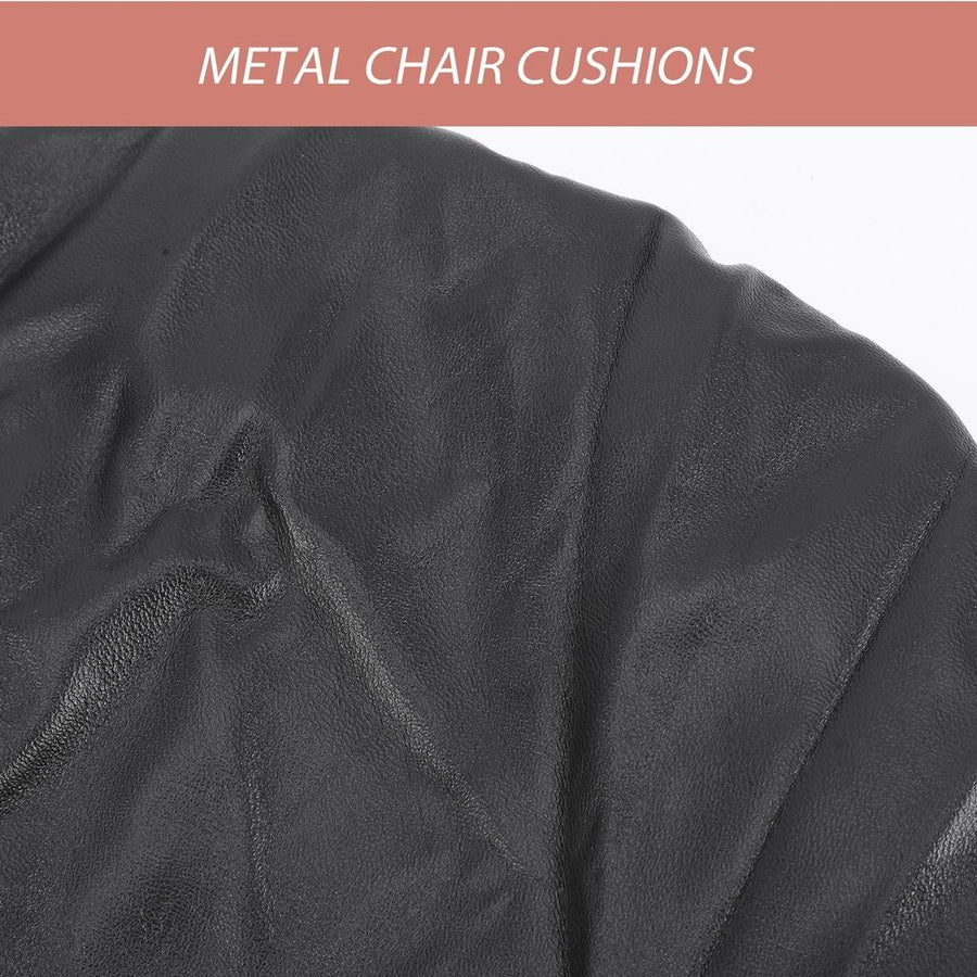 Black Elastic PU Stool Cover for Round Chairs, Protective Seat Cover for Home and Office Use