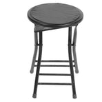 Black Elastic PU Stool Cover for Round Chairs, Protective Seat Cover for Home and Office Use
