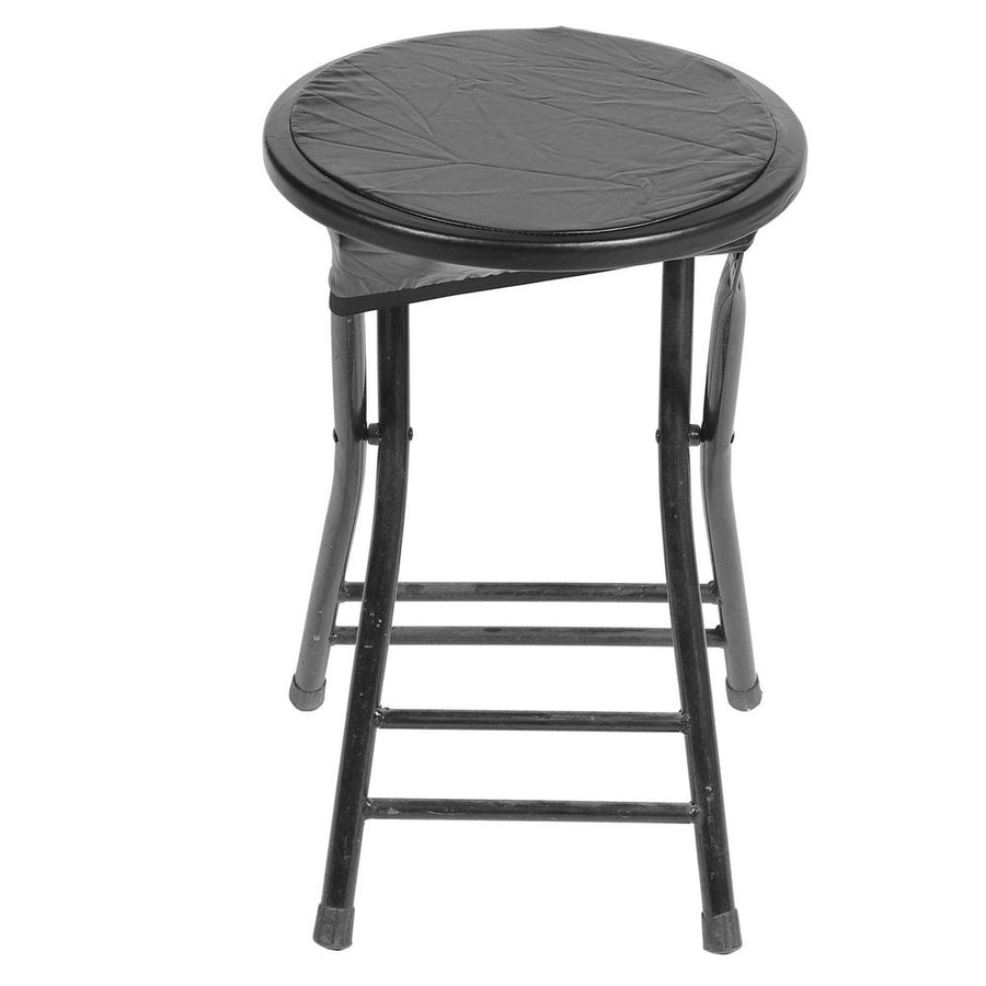 Black Elastic PU Stool Cover for Round Chairs, Protective Seat Cover for Home and Office Use
