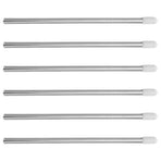 Stainless Steel Dishwasher Insert Draining Sticks, White, 6 Pieces for Installation