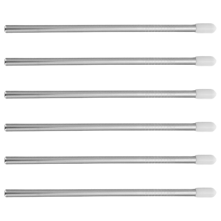 Stainless Steel Dishwasher Insert Draining Sticks, White, 6 Pieces for Installation