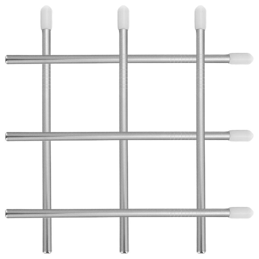Stainless Steel Dishwasher Insert Draining Sticks, White, 6 Pieces for Installation
