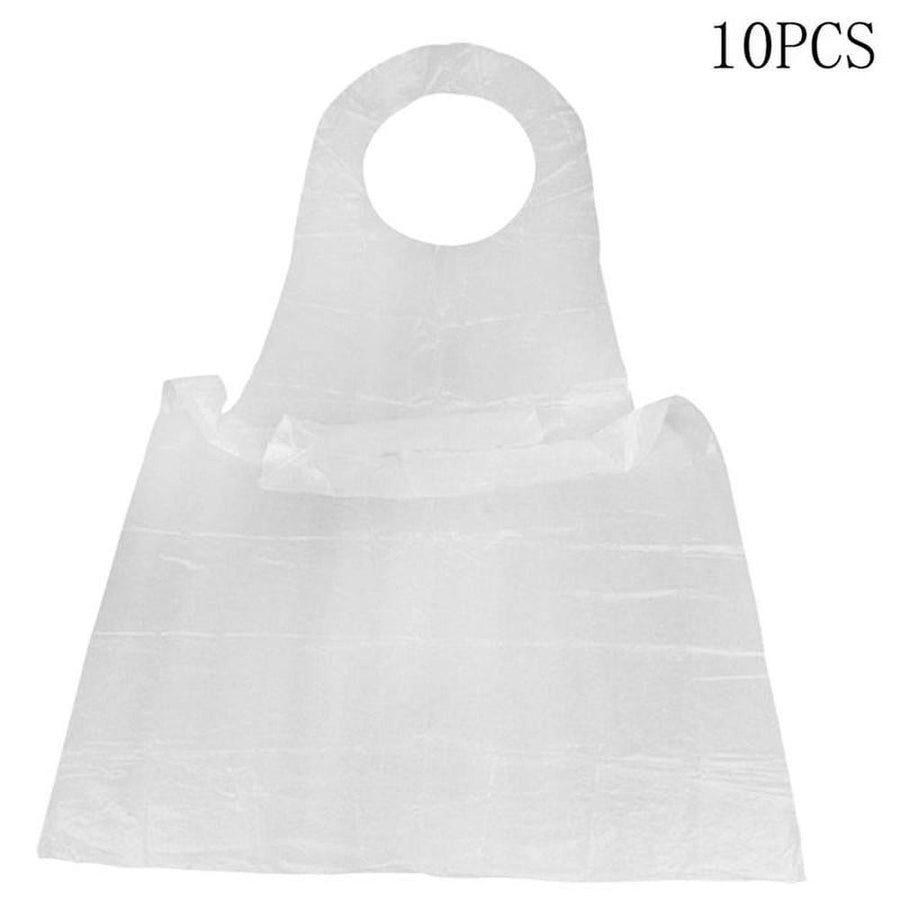 10pcs Disposable Plastic Aprons Polythene Hot Flat Aprons Sale Eco X7N4