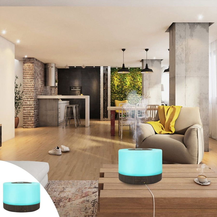 500ml Aromatherapy Oil Diffuser with Remote Control, 5-in-1 Ultrasonic Humidifier, Quiet Operation, 7 LED Light Colors, Timer Settings, Auto Shut-Off, Perfect for Relaxation & Home Use