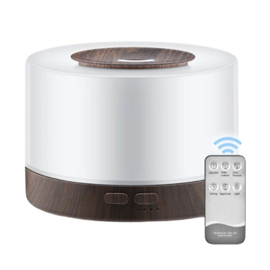500ml Aromatherapy Oil Diffuser with Remote Control, 5-in-1 Ultrasonic Humidifier, Quiet Operation, 7 LED Light Colors, Timer Settings, Auto Shut-Off, Perfect for Relaxation & Home Use