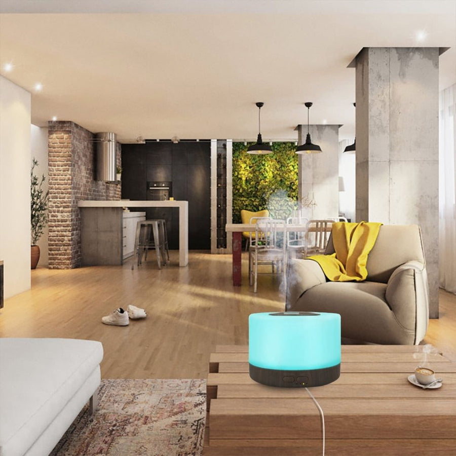 500ml Aromatherapy Oil Diffuser with Remote Control, 5-in-1 Ultrasonic Humidifier, Quiet Operation, 7 LED Light Colors, Timer Settings, Auto Shut-Off, Perfect for Relaxation & Home Use
