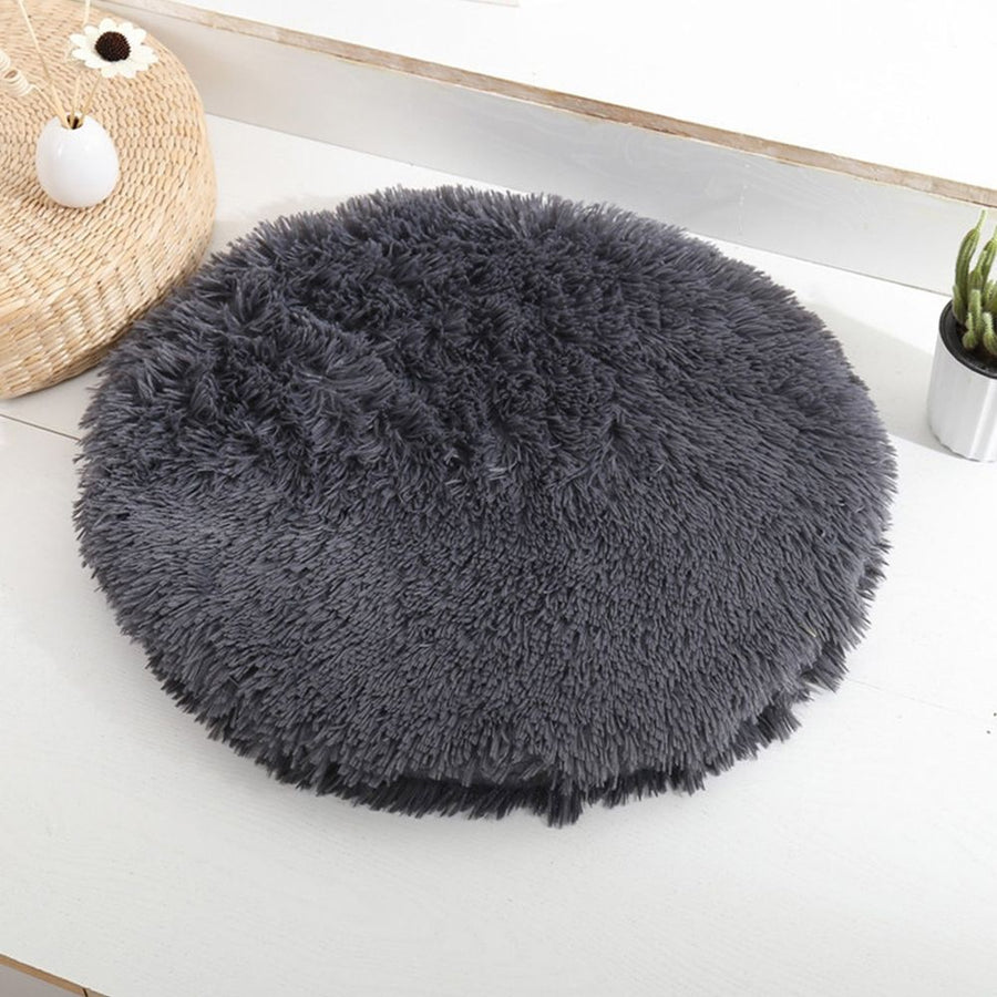 Calming Dog Bed Cats Bed,Antislip Cozy Round Mat,Velveteen material Make Pet Ease,Suitable for Small Medium Dogs(15.7Inch Muticolor)